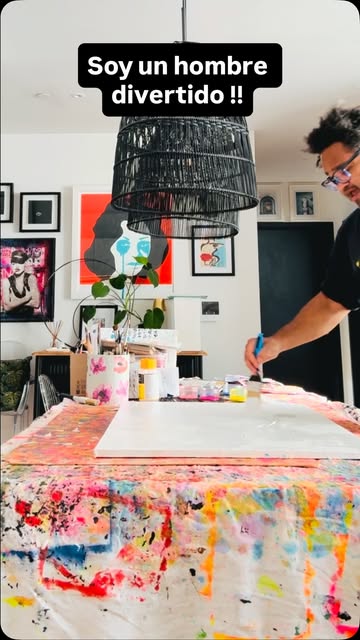 Luis working in the studio